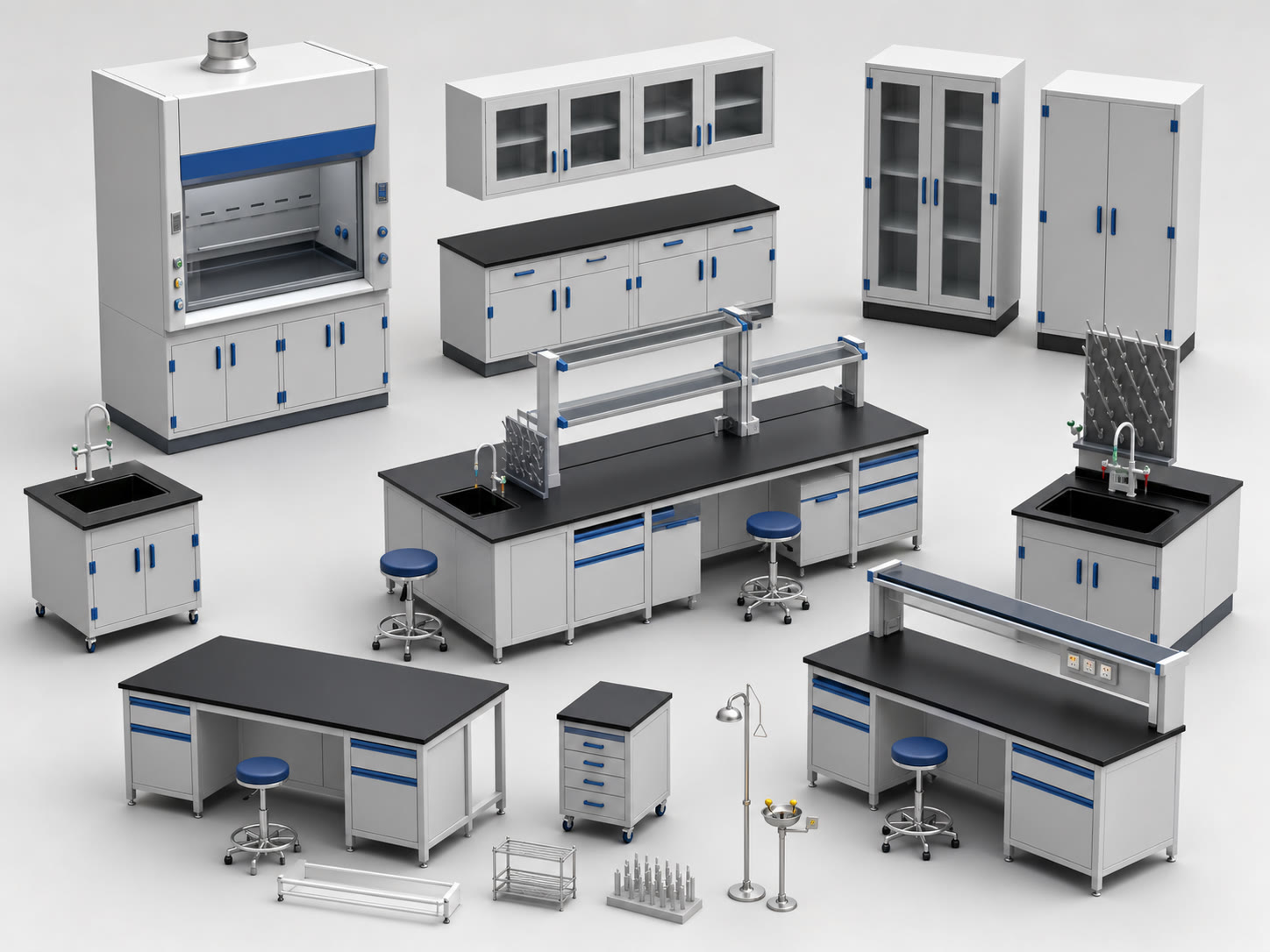 Coordinated laboratory furniture and equipment planning