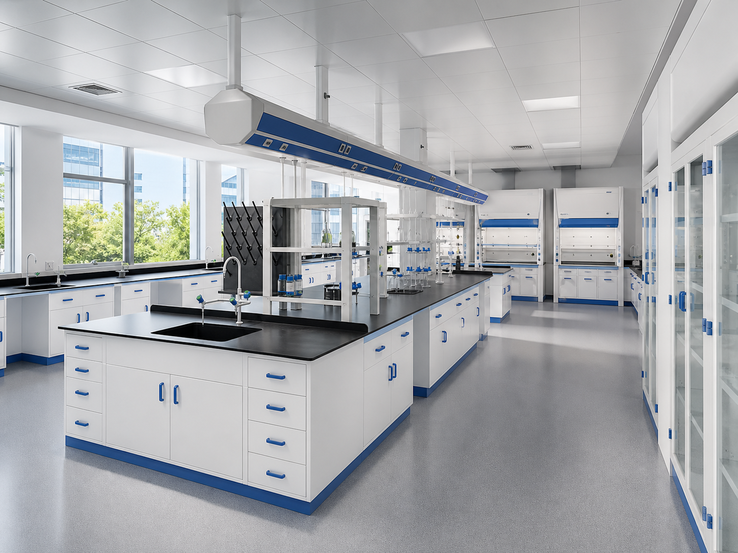Final visualization of a completed custom laboratory